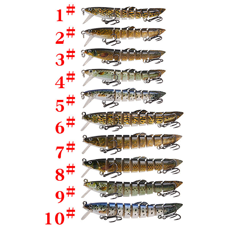 Second Generation New Tongue Version Multi-Section Minnow Long Casting Seven-Section/Nine-Section Lifelike Lure Fishing Tackle