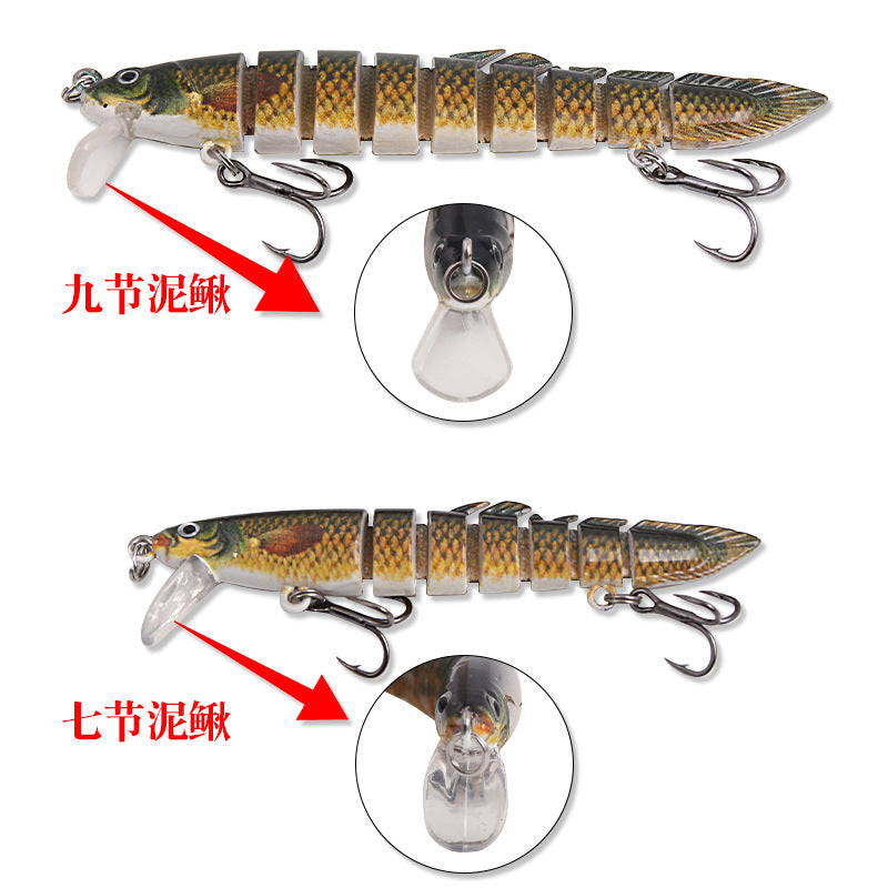 Second Generation New Tongue Version Multi-Section Minnow Long Casting Seven-Section/Nine-Section Lifelike Lure Fishing Tackle