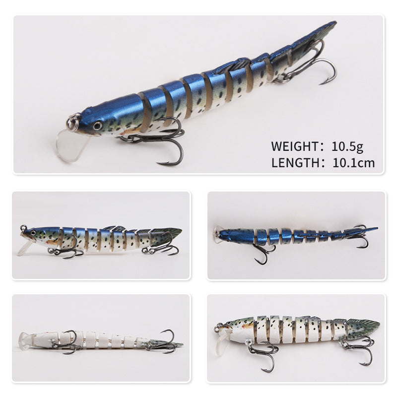 Second Generation New Tongue Version Multi-Section Minnow Long Casting Seven-Section/Nine-Section Lifelike Lure Fishing Tackle